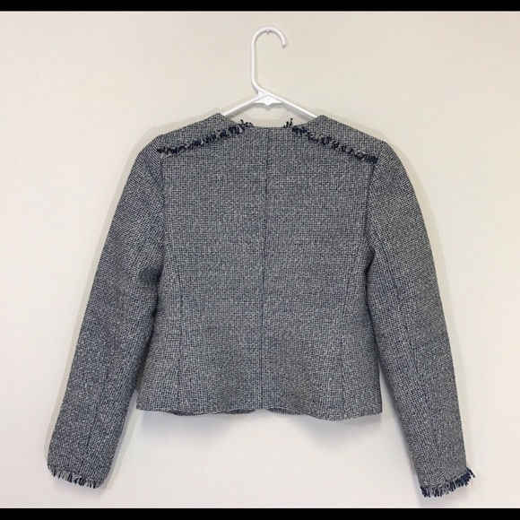 BR Scalloped Hem Blazer Jacket Collarless - Picture 5 of 7